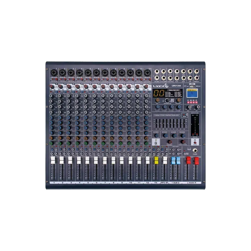 Mesa de Som Lyco LMS1204 12 Canais 4 Aux USB Bluetooth