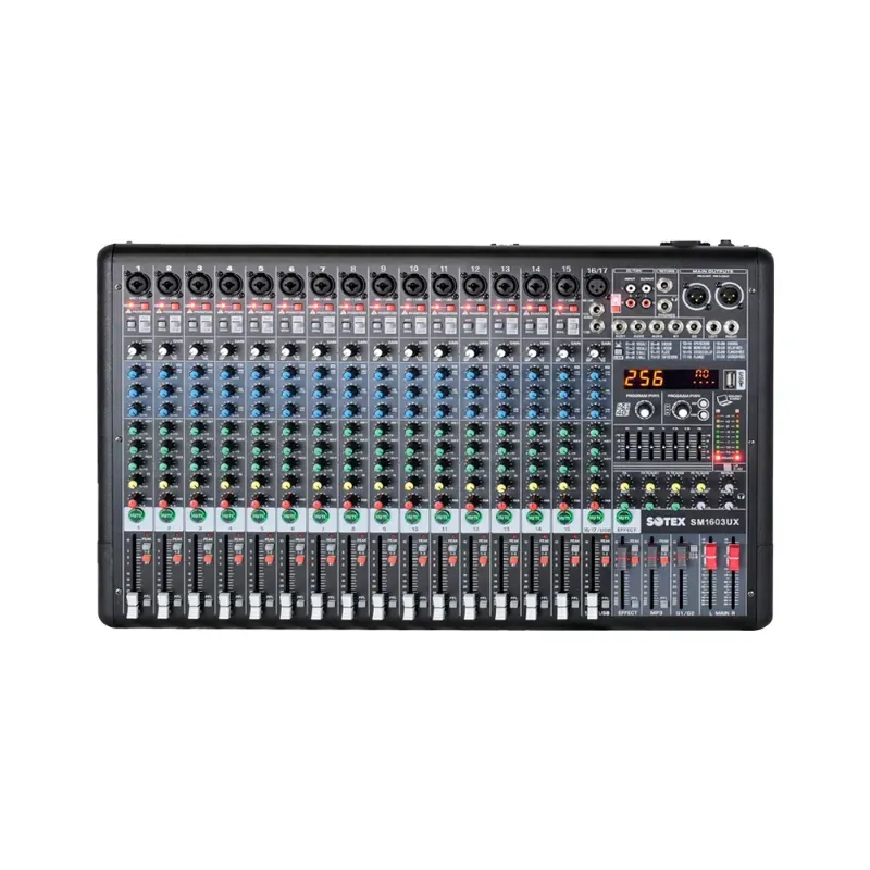 Mesa de Som Sotex SM1603UX 16 Canais 3 Aux USB Bluetooth